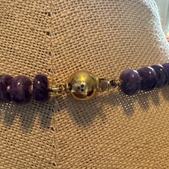 Jessica Winzelburg Beaded Smooth Charoite Necklace - Picture 5 of 7